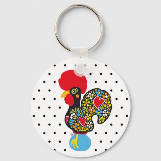 Porte-clés Célèbre coq de Barcelos Nr 06 - Pois
