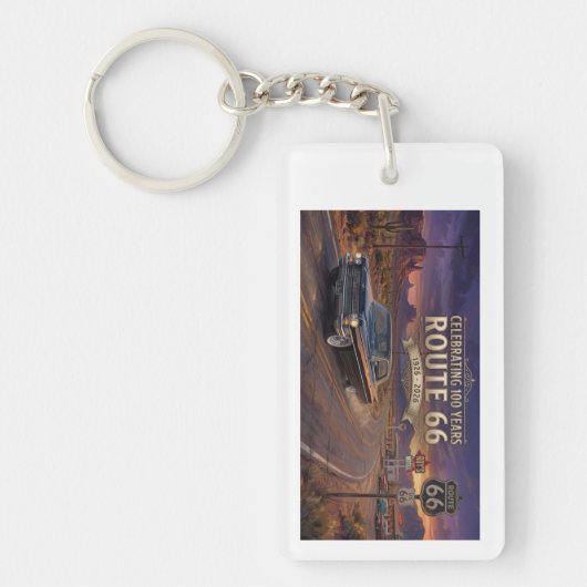Porte-clés Célébrer 100 Ans : Route 66 (Devant)
