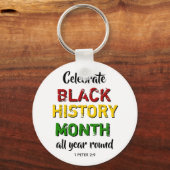 Porte-clés Célébrer le Mois de l'histoire des Noirs (Recto)