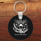 Porte-clés Célébrer les nouveaux débuts Vin Verre Illustratio (Recto)