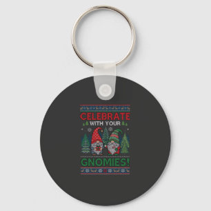 Porte-clés Célébrez Gnomies Noël Gnomes Arbres Renne