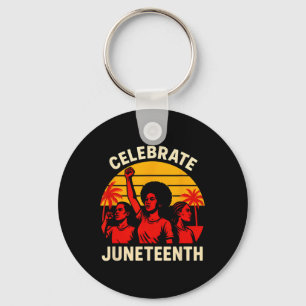 Porte-clés Célébrez Juneteenth Vintage Femmes Histoire Noire