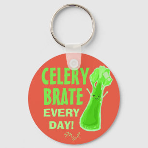 Porte-clés Celerybrate tous les jours - Célery Pun