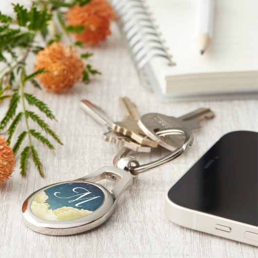 Porte-clés Céleste Affichage Étoiles et nuages Porte - clé nu (Côté )