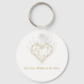 Porte-clés Celestial Gold Heart Keychain - Our Love (Recto)