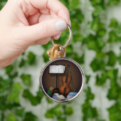 Porte-clés Cello & Musique Stand Charme Miniature Scène (Main)