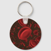 Porte-clés Cellules sanguines rouges microscopiques (Recto)