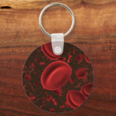 Porte-clés Cellules sanguines rouges microscopiques (Recto)
