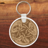 Porte-clés Celtic pattern with dogs - brown (Recto)