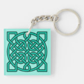 Porte-clés Céltic Sailor's Knot, Turquoise, Aqua et Turquoise (Dos)