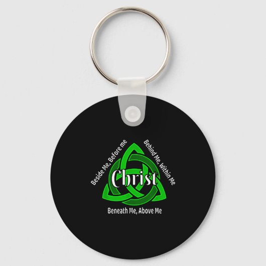 Porte-clés Celtic Trinity Kno St Patricks Prayer Christian (Recto)