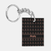 Porte-clés Celtic Trinity Knot Mariage irlandais Monogramme (Devant gauche)