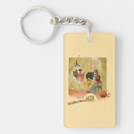 Porte-clés Cendrillon et sa Marraine la Fée (Devant)