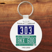 Porte-clés centenaire de la plaque d'immatriculation du Vermo (Recto)