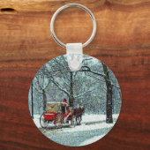 Porte-clés Central Park Snowy Carriage (Recto)