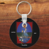 Porte-clés Centre bouddhiste Zen Héron bleu Porte - clé (Recto)