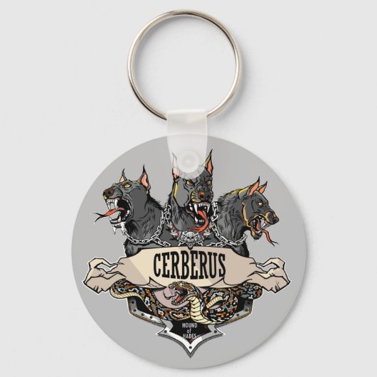 Porte-clés Cerberus Hellhound et serpent (Recto)