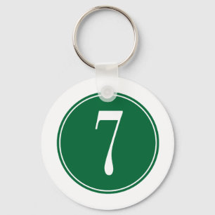 Porte-clés Cercle #7 vert