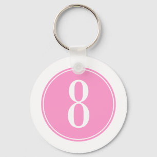 Porte-clés Cercle #8 rose