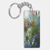 Porte-clés Cercle à clé de palmier paradisiaque tropical (Devant gauche)