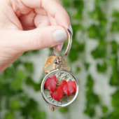 Porte-clés Cercle à clé Feuille Virginia Creeper (main)
