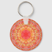 Porte-clés Cercle à clé Mandala orange (Recto)