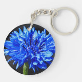 Porte-clés Cercle à double face de Cornflower bleu (Dos)