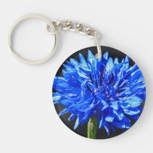 Porte-clés Cercle à double face de Cornflower bleu