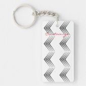 Porte-clés Cercle Abstrait à demi-tonalité pulsé Zigzag Chevr (Devant)