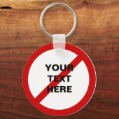 Porte-clés Cercle anti-Modèle avec slash (Recto)