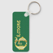 Porte-clés Cercle Celtique rectangulaire Majuscule Décorative (Verso)