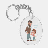 Porte-clés Cercle clé avec dévouement papa. (Devant gauche)