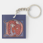 Porte-clés Cercle de clé D initiale éclairée (Dos)