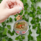 Porte-clés Cercle de clé de l'étang de grenouille d'été (Main)