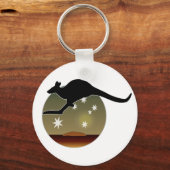 Porte-clés Cercle de clé de l'icône australienne Kangaroo (Recto)