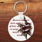 Porte-clés Cercle de clé du coeur animal (Recto)