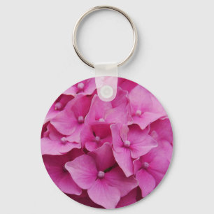 Porte-clés Cercle de clé rose Hydrangea