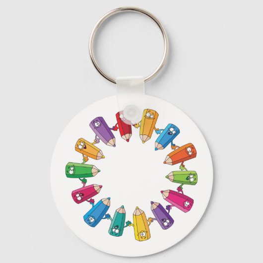 Porte-clés Cercle De Crayons (Recto)