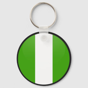 Porte-clés Cercle de drapeau de qualité du Nigéria