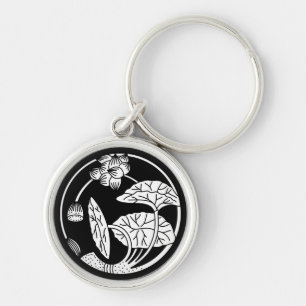 Porte-clés cercle de fleurs de lotus
