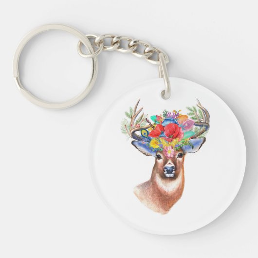 Porte-clés cercle de forme (recto-verso) (Devant)