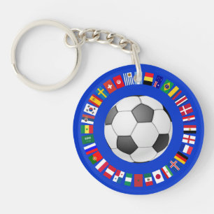 PORTE-CLÉS CERCLE DE SYMBOLE DE FOOTBALL DE SOCCER 2018