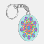 Porte-clés Cercle des fleurs Boho Mandala Porte - clé (Devant gauche)