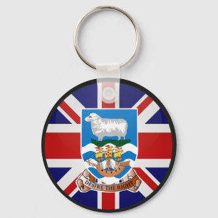 Porte-clés Cercle du drapeau de la qualité des îles Falkland