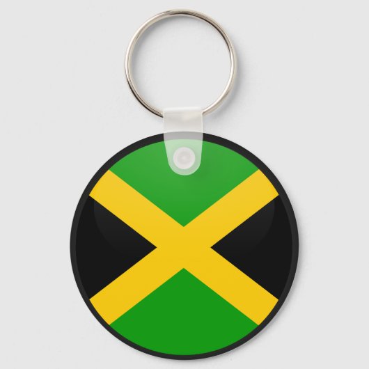 Porte-clés Cercle du drapeau de qualité jamaïcaine (Recto)