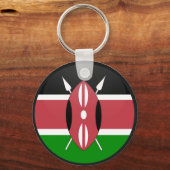 Porte-clés Cercle du drapeau de qualité Kenya (Recto)