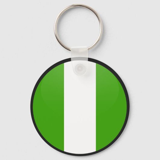 Porte-clés Cercle du drapeau de qualité nigériane (Recto)