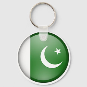 Porte-clés cercle du drapeau pakistanais