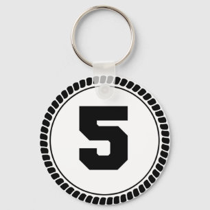 Porte-clés Cercle du numéro cinq