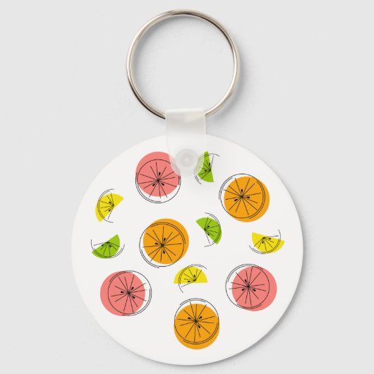 Porte-clés Cercle en aluminium multimonogramme arrière Citrus (Recto)